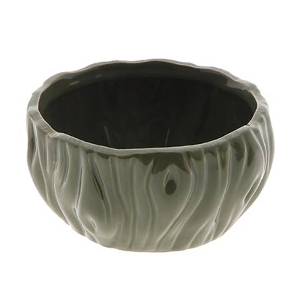 Keramik Bowl Übertopf Cammy grün D16cm H08cm