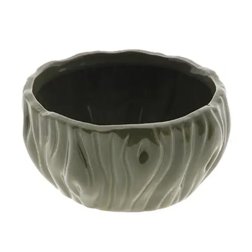Keramik Bowl Übertopf Cammy grün D16cm H08cm