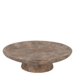 Beton Teller auf Fuss gold 25x25x07cm