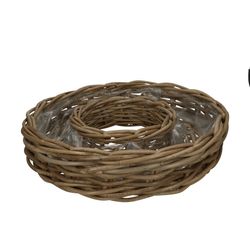 Korb Rotan Ring grau D40cm H09cm