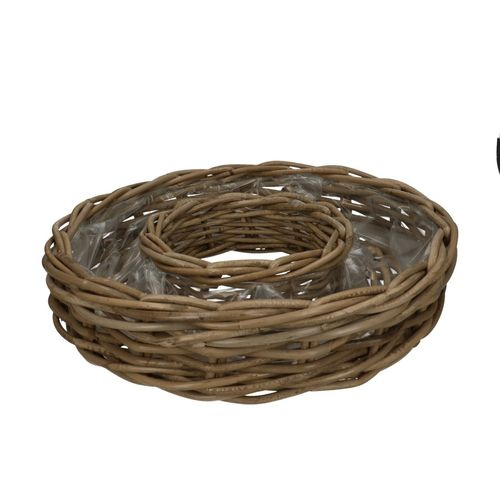 Korb Rotan Ring grau D40cm H09cm