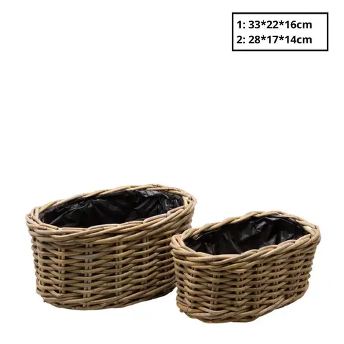 Korb Terima Behälter 2/Set braun 33x22x16cm