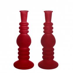 Kerzenständer Velvet rot D09cm H23cm