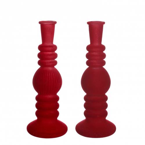 Kerzenständer Velvet rot D09cm H23cm