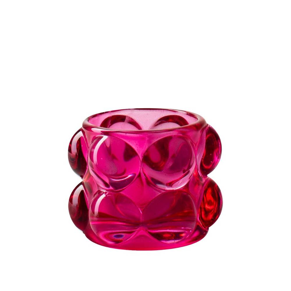 Glas Teelicht Torre rosa D08.5cm H06.5cm 