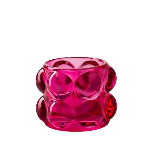Glas Teelicht Torre rosa D08.5cm H06.5cm 
