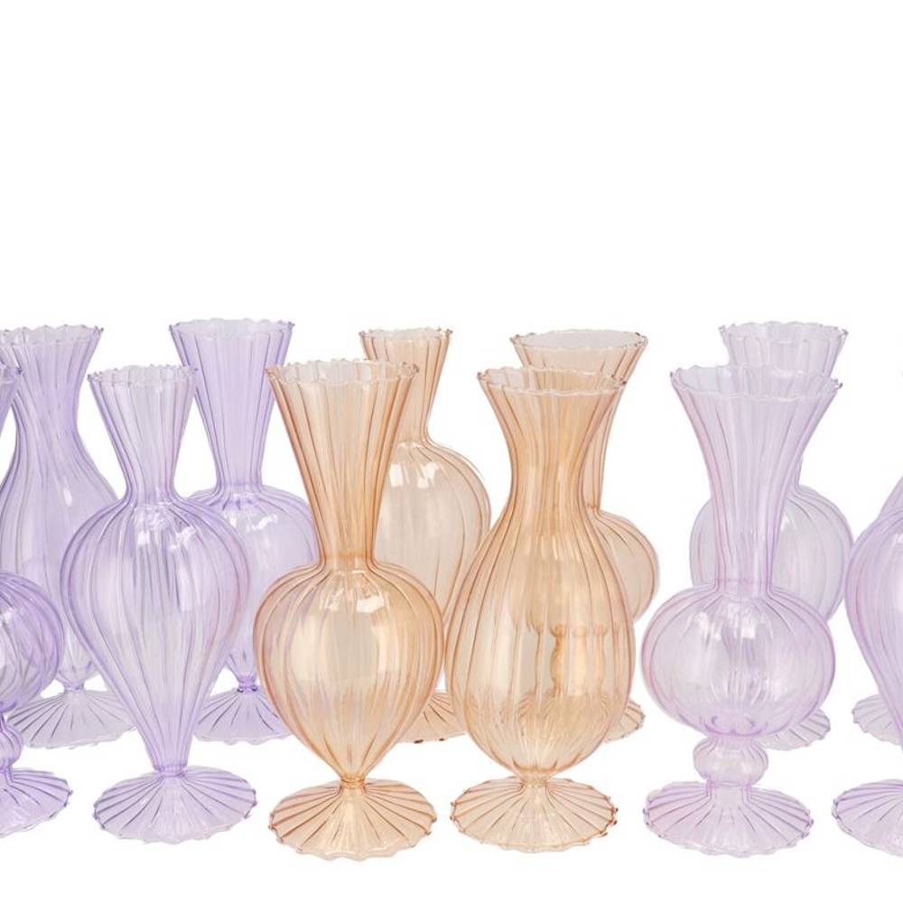 Glas Vase Sunny Dreamy mix pastel 12x12x28cm