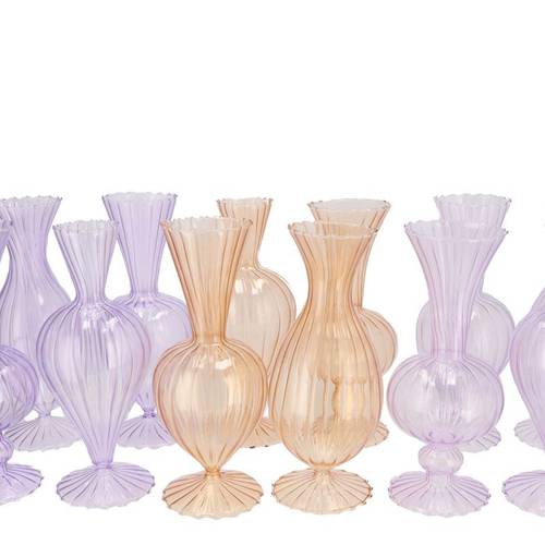 Glas Vase Sunny Dreamy mix pastel 12x12x28cm