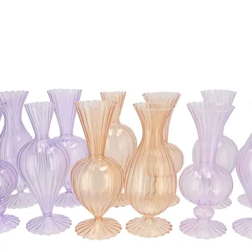 Glas Vase Sunny Dreamy mix pastel 12x12x28cm