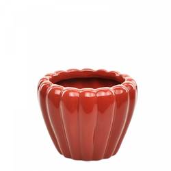 Keramik Übertopf Eva rot D13cm H10.5cm