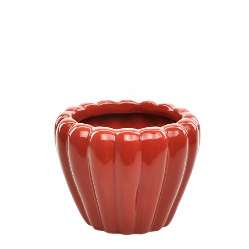 Keramik Übertopf Eva rot D13cm H10.5cm