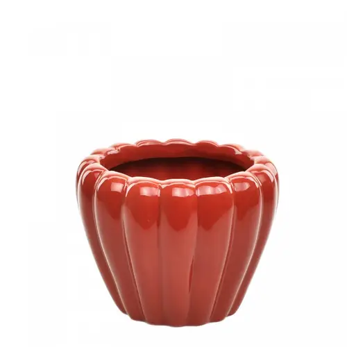 Keramik Übertopf Eva rot D13cm H10.5cm