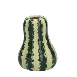 Keramik Vase Kürbis grün D11cm H14cm