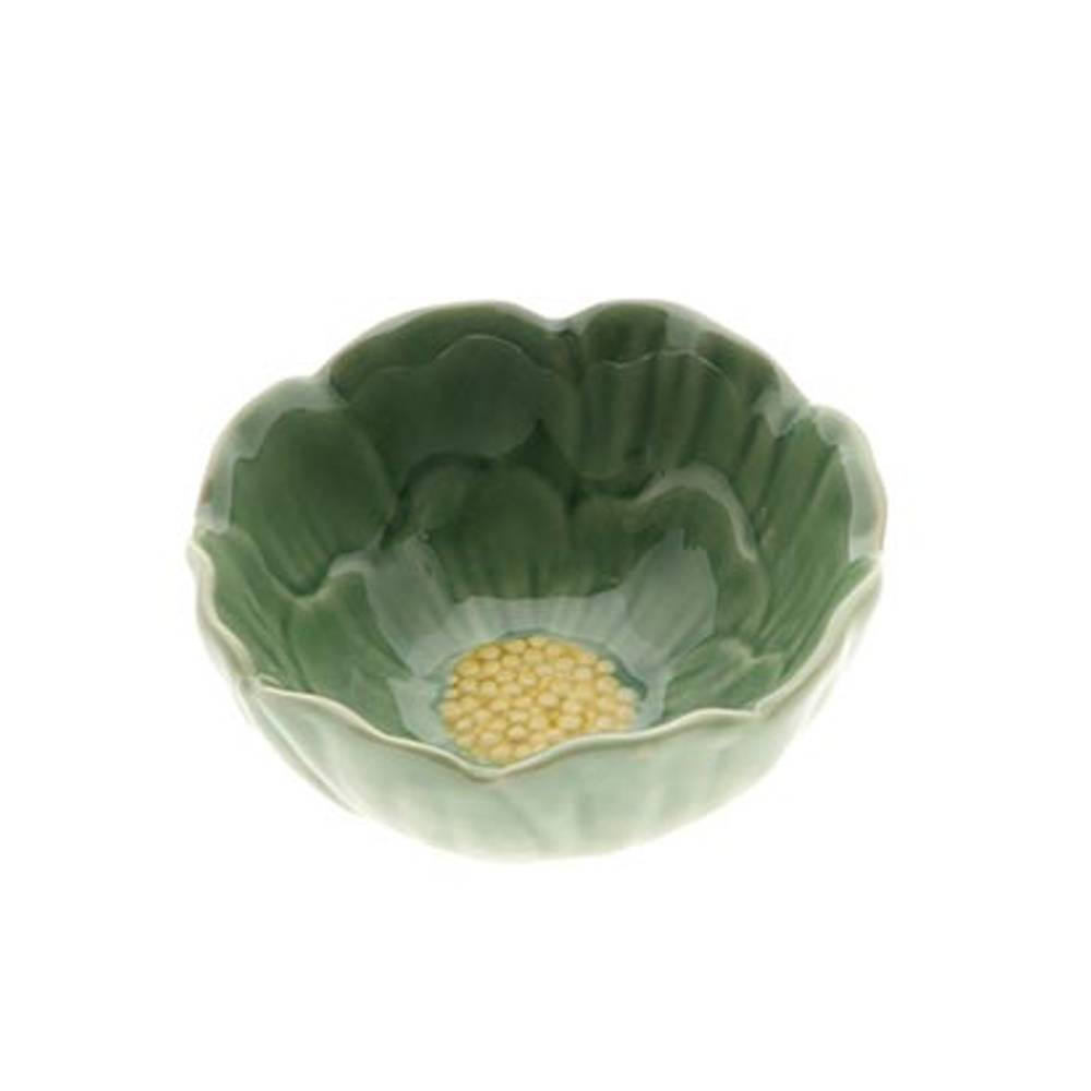 Keramik Schale Blume grün D11.5cm H05cm
