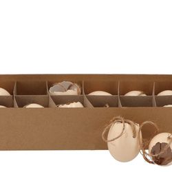 Hänger Hühnerei creme D05cm H05cm 12st