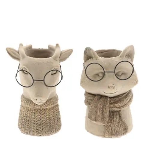 Beton Tiere braun mix 16x15x22cm 