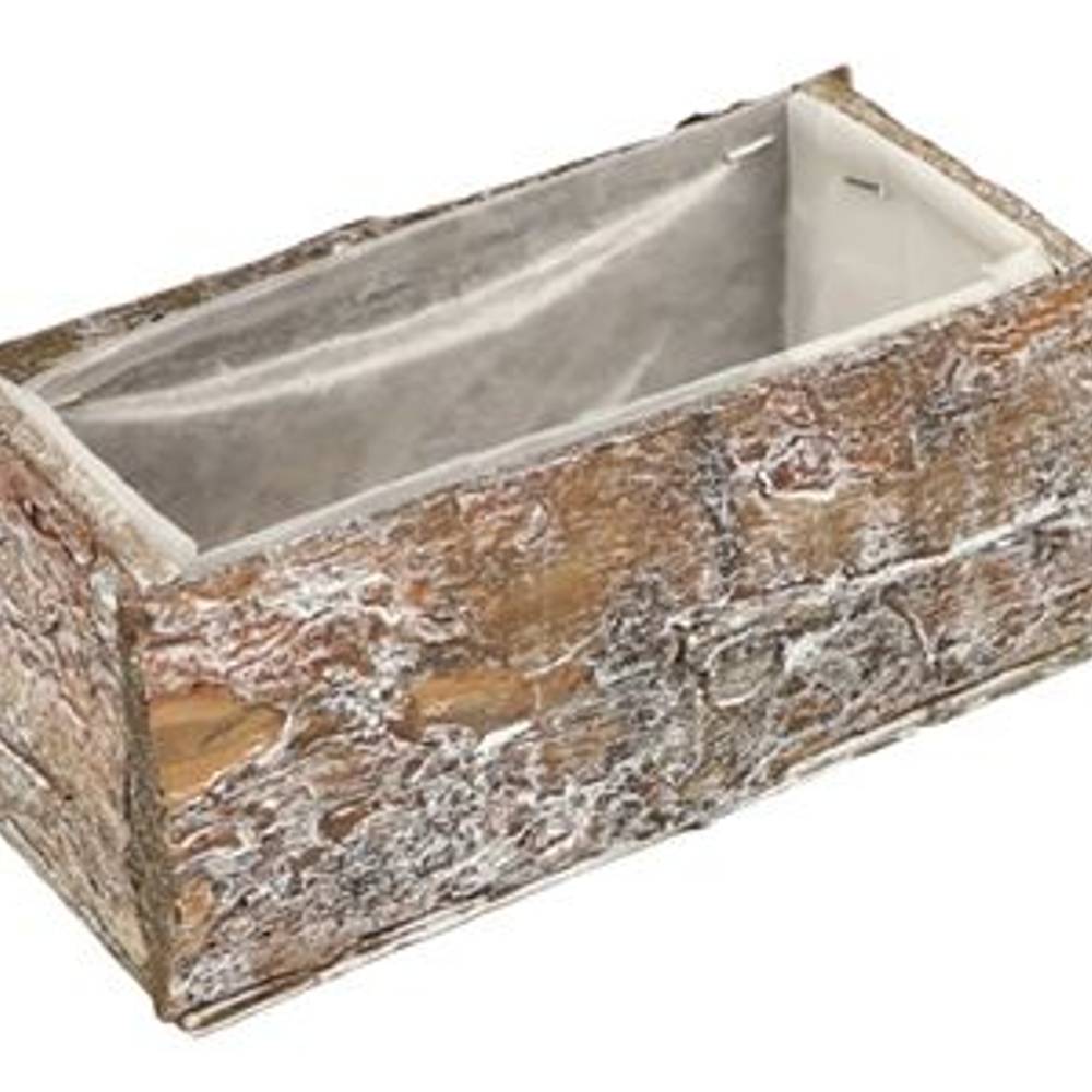 Robinienrinde Übertopf natur 20x11x09cm