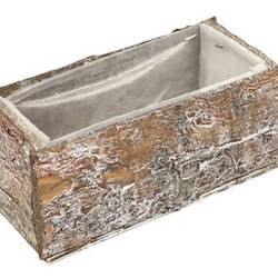 Robinienrinde Übertopf natur 20x11x09cm