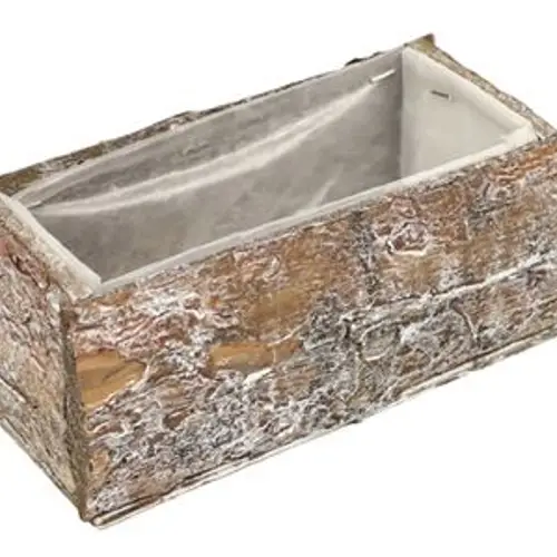 Robinienrinde Übertopf natur 20x11x09cm