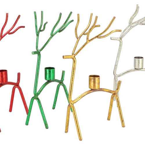 Kerzenständer Cosmo Rentier mix 14x06x25