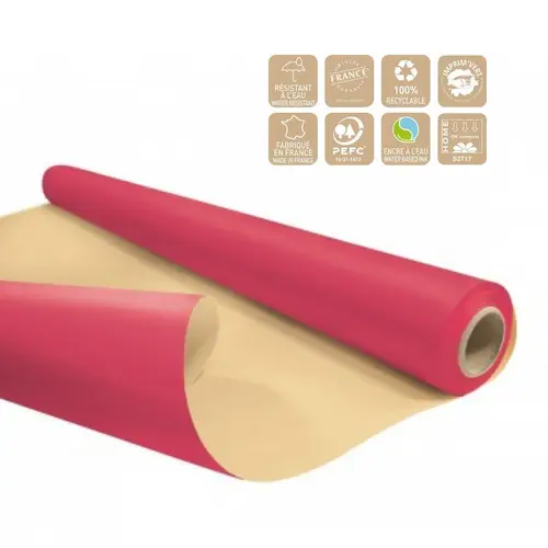Papier Rolle Eco 80cm wasserb. rosa 25m