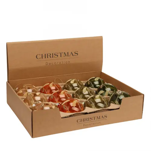 Deko Kugel Blatt mix D08cm