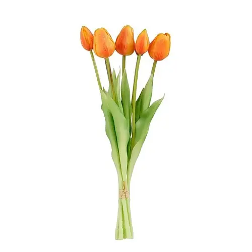 Seiden Tulpen Strauss orange L38cm x7 