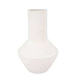 Eisen Vase Fiore  Neck Textured weiss 31x31x46cm