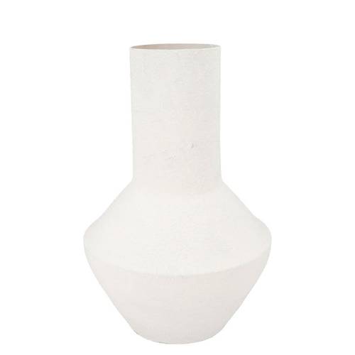 Eisen Vase Fiore  Neck Textured weiss 31x31x46cm