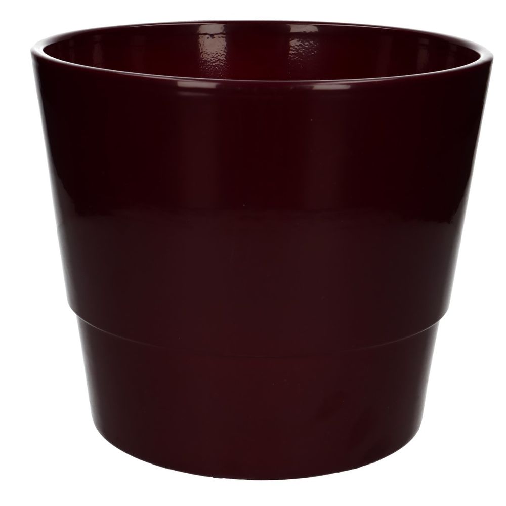 Keramik Übertopf Basic weinrot D22cm H19cm