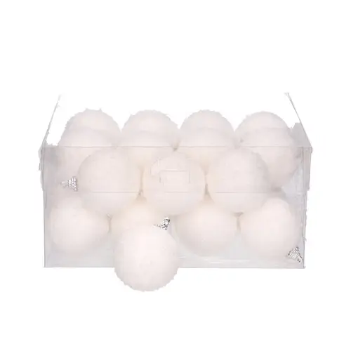 Kugel Schneeball weiss D04cm x24