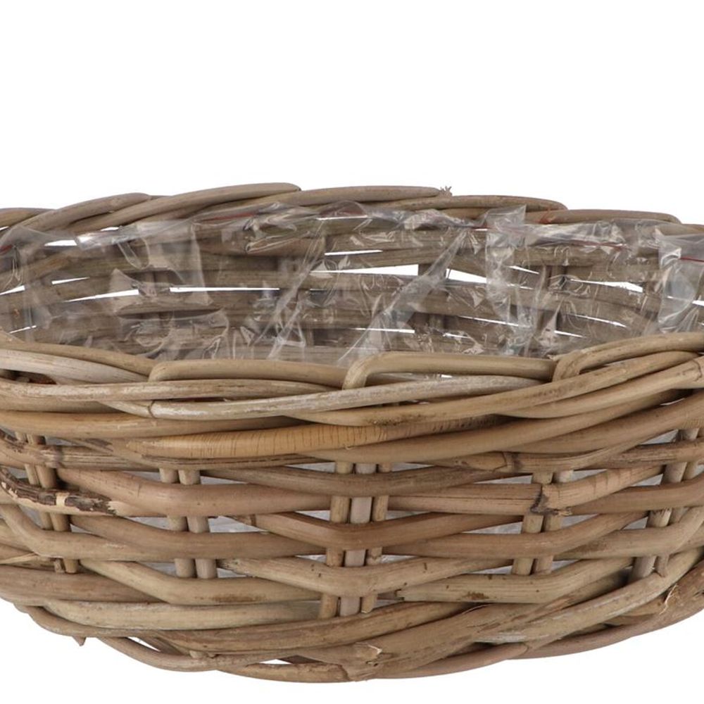 Korb Rotan Niedrig braun D40cm H13cm