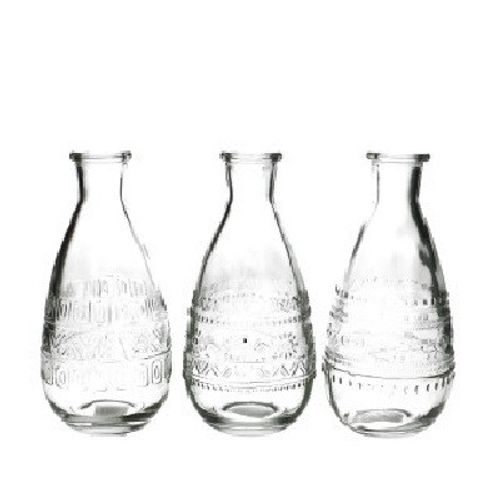 Glas Flasche Rome D08cm H16cm