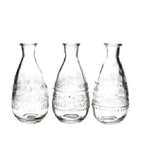 Glas Flasche Rome D08cm H16cm