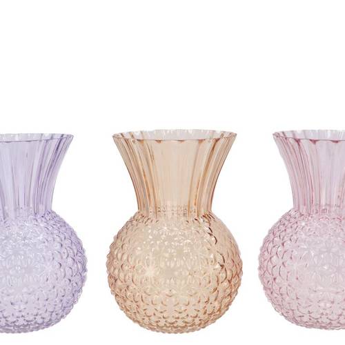 Glas Vase Senna Dreamy pastel mix D20cm H27cm