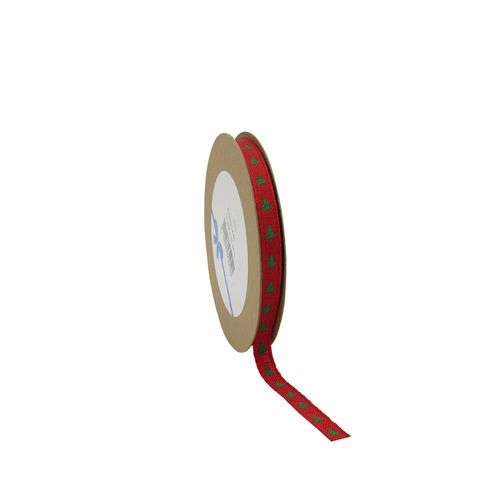 Band Tannenbaum rot 10mm 15m