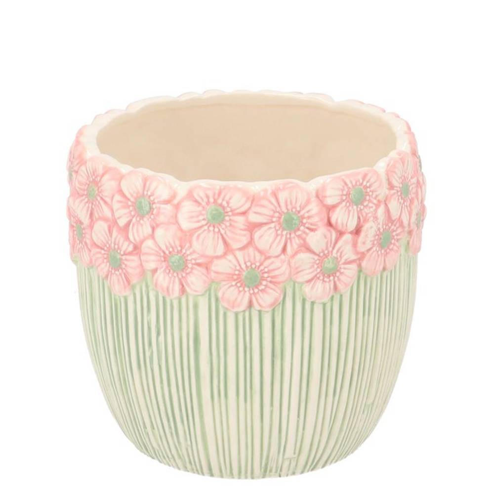 Keramik Übertopf Jane rosa 13x13x11cm