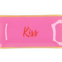 Teller Rechteck Kiss rosa 20x10x02cm