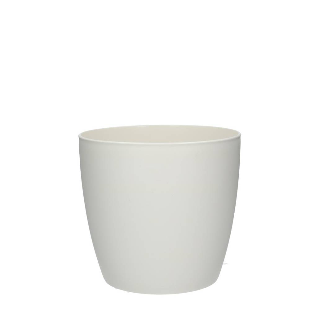 Kunststoff Übertopf Brussels weiss D18cm H17cm