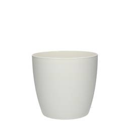 Kunststoff Übertopf Brussels weiss D18cm H17cm