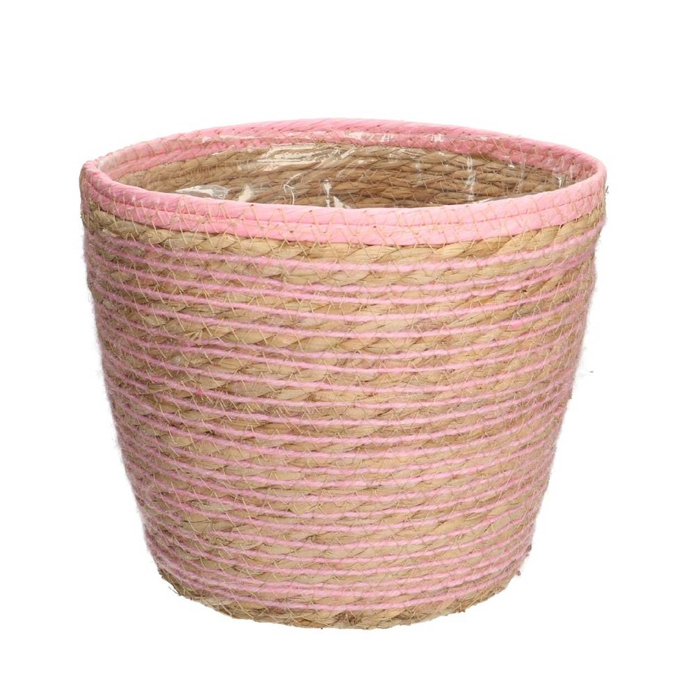 Korb Übertopf Eve rosa D22.5cm H21cm