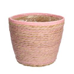 Korb Übertopf Eve rosa D22.5cm H21cm