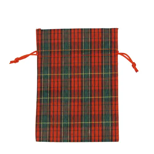 Tasche Tartan rot/grün 12x17cm x10