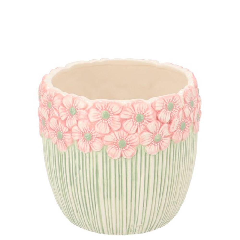 Keramik Übertopf Jane rosa 10x10x09cm