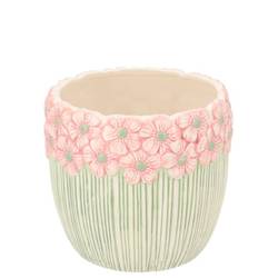 Keramik Übertopf Jane rosa 10x10x09cm