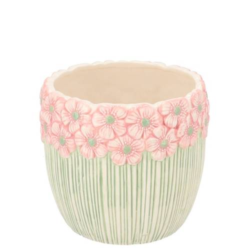 Keramik Übertopf Jane rosa 10x10x09cm