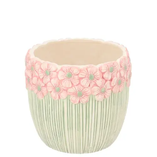 Keramik Übertopf Jane rosa 10x10x09cm