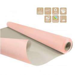 Papier Rolle 80cm Duo hellrosa/grau 60gr 40m