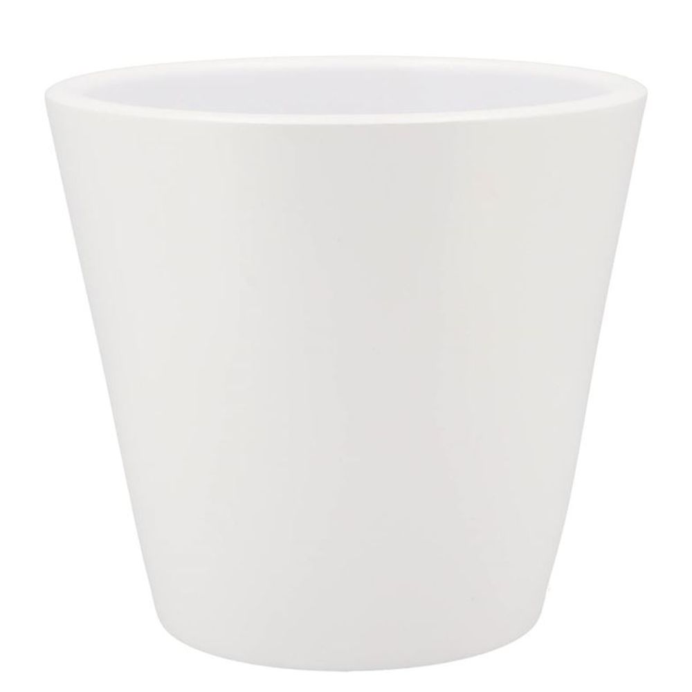 Keramik Übertopf Vinci weiss matt D24cm H22cm
