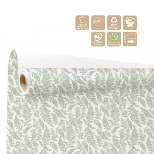 Papier Rolle 80cm Cyrielle hell grün 40m